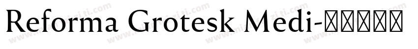 Reforma Grotesk Medi字体转换